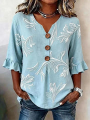 Vintage Colourful Round Neck Short Sleeve T-Shirt