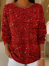 Women Star Long Sleeve Comfy Casual Printing Sweater