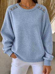 Casual Crew Neck Elegant Knit Top