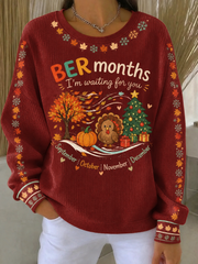 Casual Text Letters Crew Neck Long Sleeve Sweatshirt