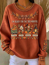 Casual Plaid Crew Neck Long Sleeve Sweatshirt