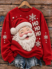 Casual Santa Claus Crew Neck Long Sleeve Sweatshirt