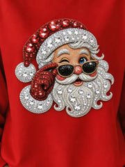 Casual Santa Claus Crew Neck Long Sleeve Sweatshirt