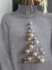 Women Christmas Long Sleeve Comfy Vintage Printing Sweater