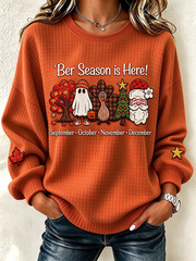 Casual Santa Claus Crew Neck Long Sleeve Sweatshirt