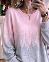 Casual Abstract Crew Neck Long Sleeve Sweatshirt