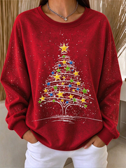 Vintage Christmas Crew Neck Long Sleeve Sweatshirt