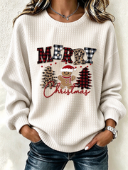 Vintage Festive Christmas Cozy Crew Neck Long Sleeve Sweatshirt