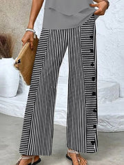 Striped Print Casual Pants