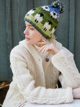 Cozy Hand-Knit Wool Beanie with Cute Sheep Design-Winter Warm Hat