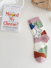 Trendy Abstract Face Pattern Comfortable Everyday Versatile Socks
