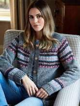 Cozy Fair Isle Knit Button-Front Long Sleeve Soft Warm Cardigan