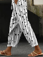 Women Abstract Long Pants Casual Spring/Fall Trousers