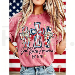 God Bless America Vintage T-Shirt ¨C USA 250th Anniversary Washed Graphic Tee