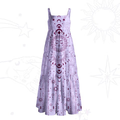 Lunar Eclipse Wide Strap Flowy Maxi Dress