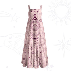 Lunar Eclipse Wide Strap Flowy Maxi Dress