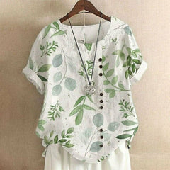 Women's O Neck T Shirts Casual Rolled Short Sleeve Summer Tops Loose Fit