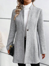 Plain Collarless Long Sleeve Casual Outerwear
