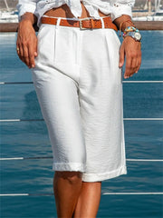 Solid Color Cotton Casual Shorts for Women