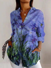 Vintage Floral Print Blouse