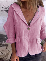 Casual Plain Lapel Collar Semi Formal Jacket