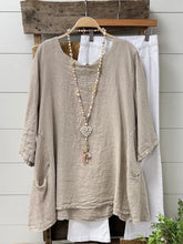 Plain Cotton Loose Casual Half Sleeve Shirt