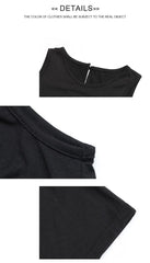 Casual Plain Elegant Cotton-Blend Crew Neck Sleeveless Midi Dress