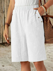 Casual Loose Fit Elegant Plain Pants