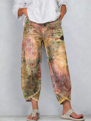 Women's Casual Floral Printed Loose Pants
