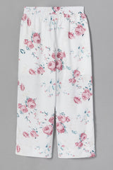 Floral Print with Pockets Casual Pants