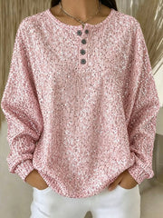 Casual Plain Henley Collar Long Sleeve Sweatshirt
