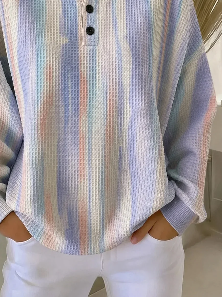 Casual Abstract Crew Neck Long Sleeve Sweatshirt