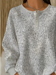 Casual Abstract Simple Crew Neck Long Sleeve Sweatshirt