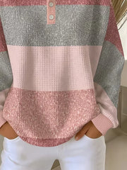Casual Abstract Simple Crew Neck Long Sleeve Sweatshirt