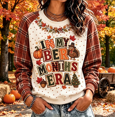 Women's Daily In My Ber Months Era Print Crew Neck Sweatshirt