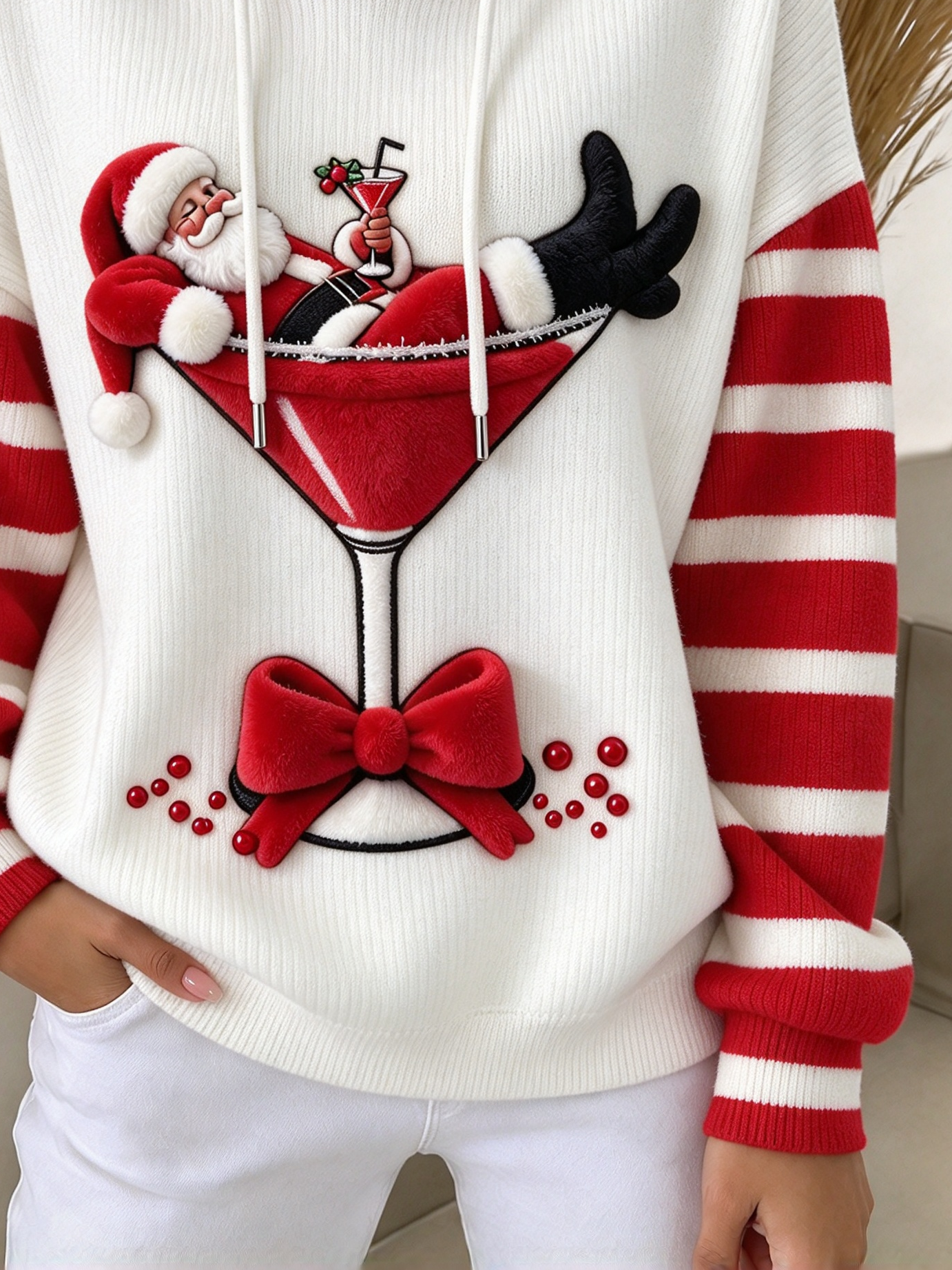 Casual Striped Hoodie Long Sleeve Hoodie