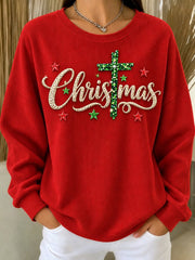 Casual Text Letters Crew Neck Long Sleeve Sweatshirt