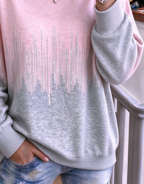 Casual Abstract Crew Neck Long Sleeve Sweatshirt