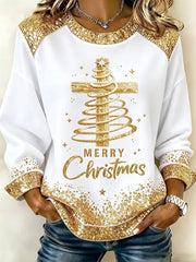 Casual Text Letters Crew Neck Long Sleeve Sweatshirt