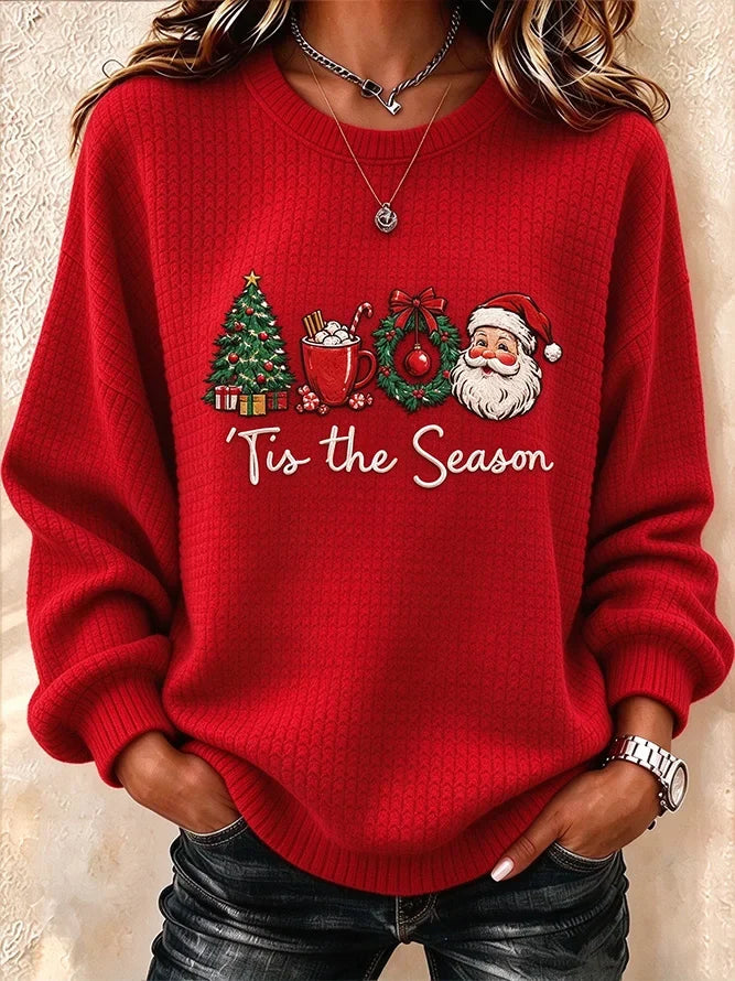 Casual Text Letters Crew Neck Long Sleeve Sweatshirt