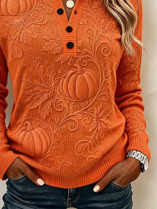 Casual Maple Leaf Crew Neck Long Sleeve Sweatshirt