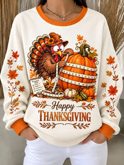Vintage Text Letters Crew Neck Long Sleeve Sweatshirt