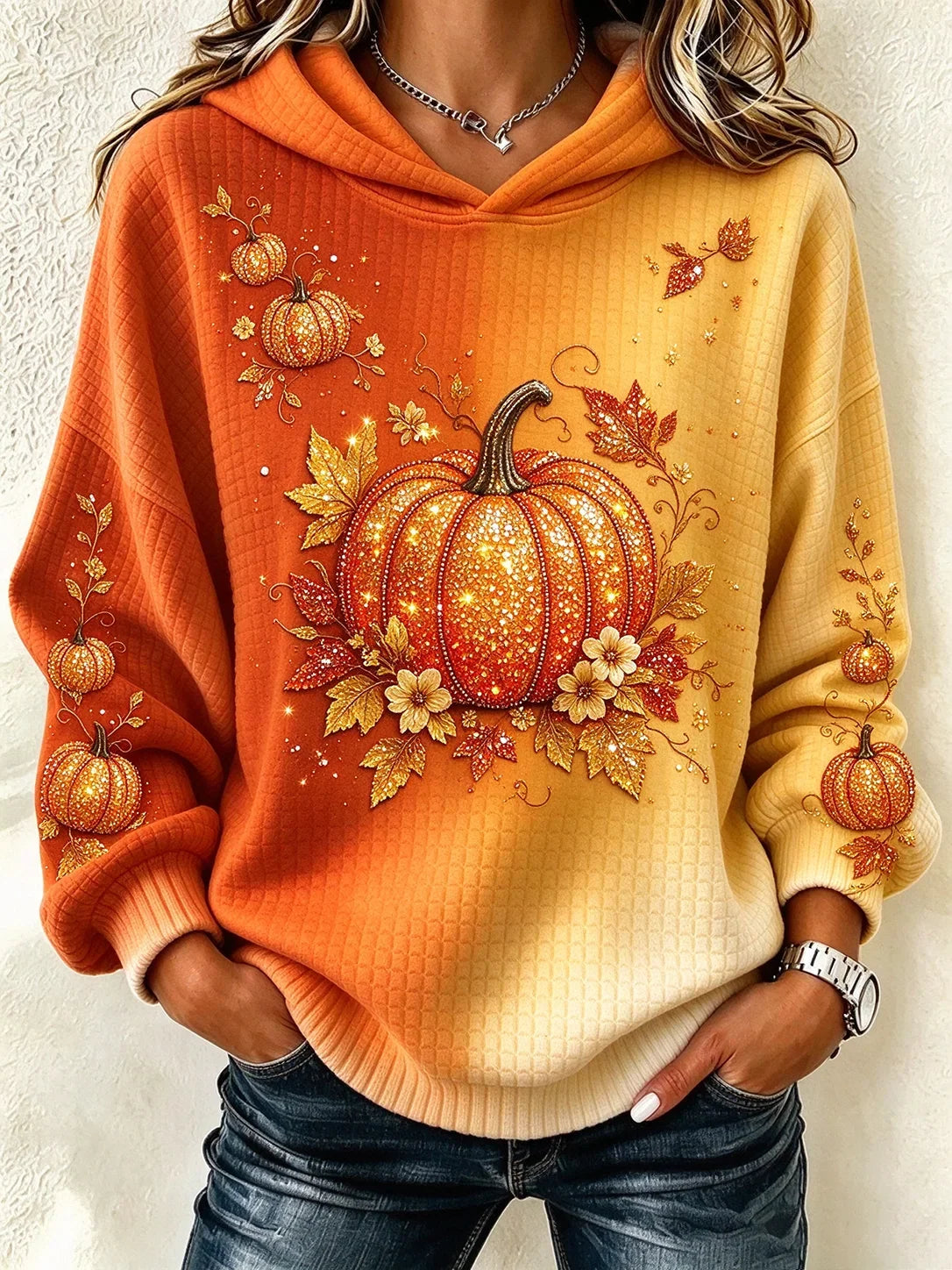 Casual Maple Leaf Hoodie Long Sleeve Hoodie