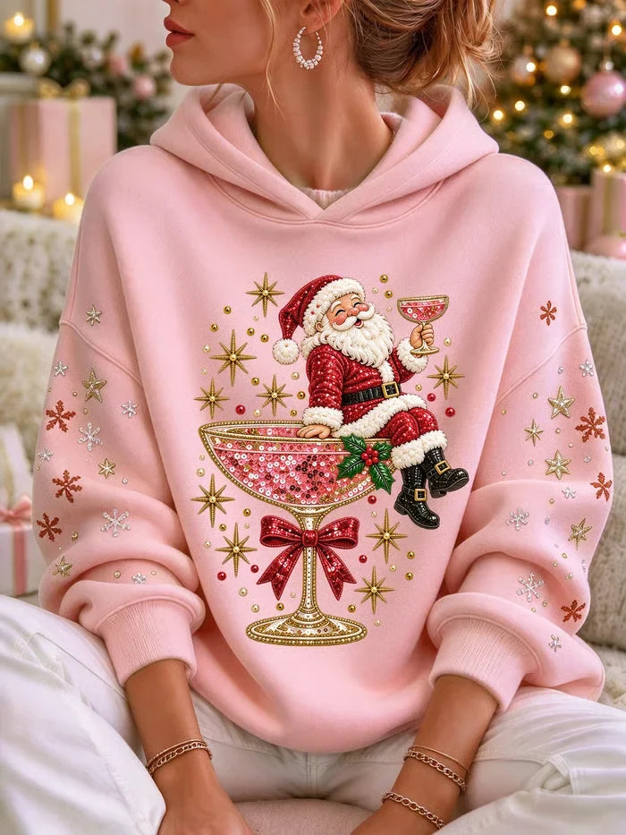 Casual Santa Claus Hoodie Long Sleeve Hoodie