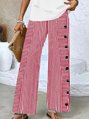 Striped Print Casual Pants