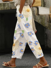 Floral Print Casual Pants