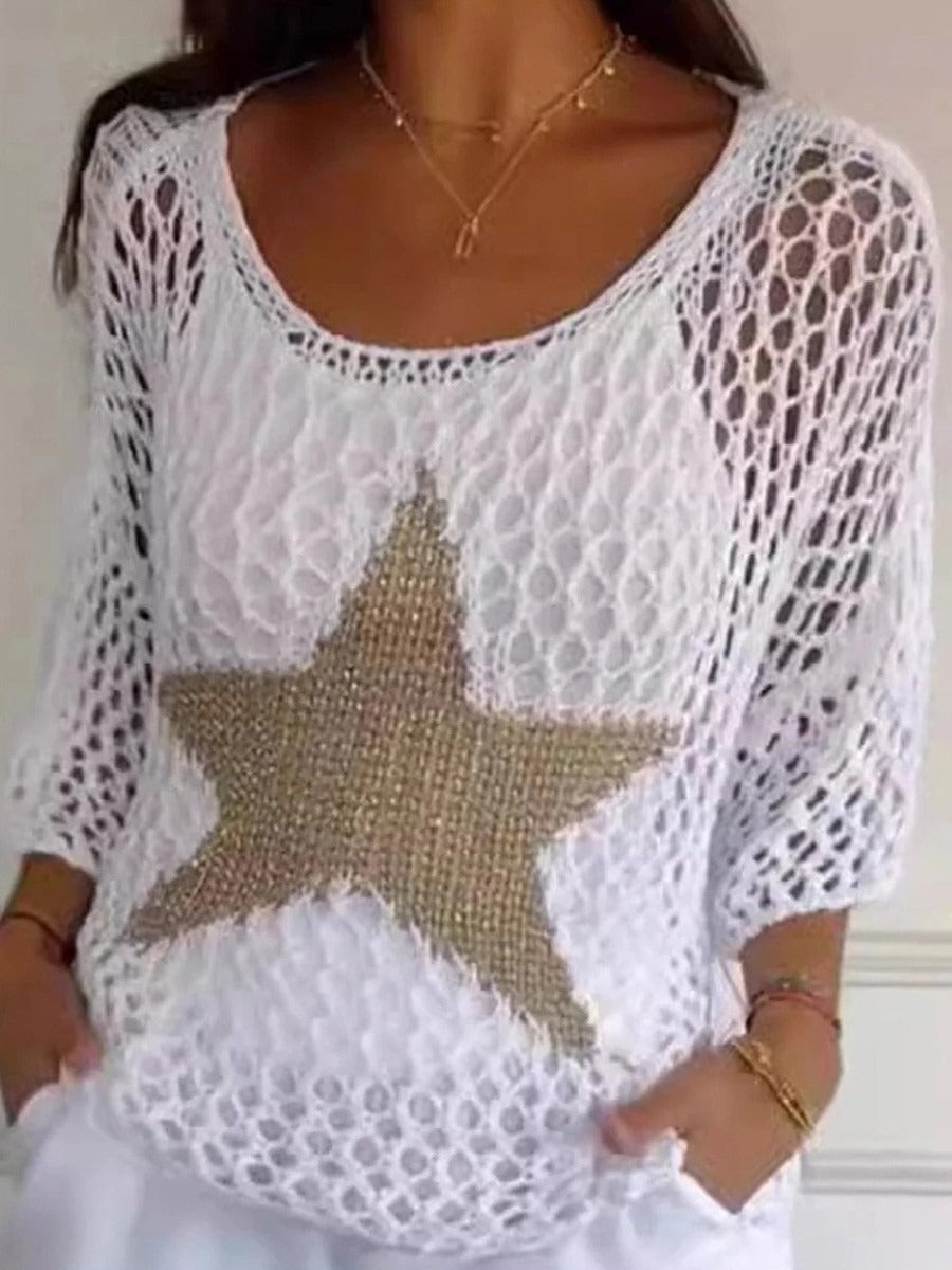 Baggy Round Neck Long Sleeve Tops