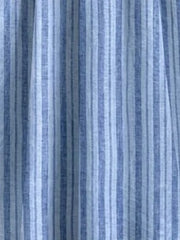 Women V Neck Three Quarter Sleeve Striped A-Line Midi Dress