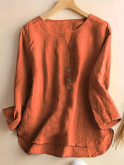 Stylish V Neck  Buttons Going Out Casual Shirt