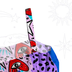 Cosmic Love Eyes Graffiti Wide Straps Maxi Dress